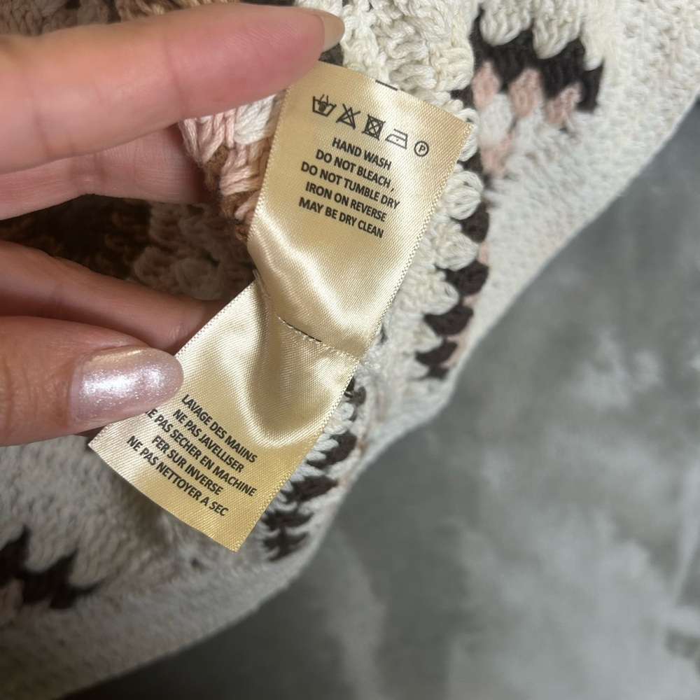 NWT Anthropologie amber crochet cardigan oversized - Picture 6 of 14